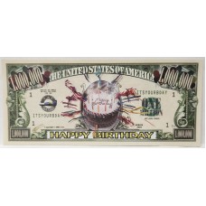 UNITED OF AMERICA 2003 . ONE MILLION 1,000,000 DOLLARS BANKNOTE . HAPPY BIRTHDAY